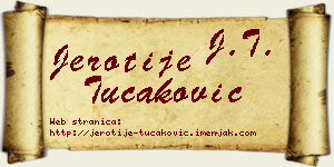 Jerotije Tucaković vizit kartica